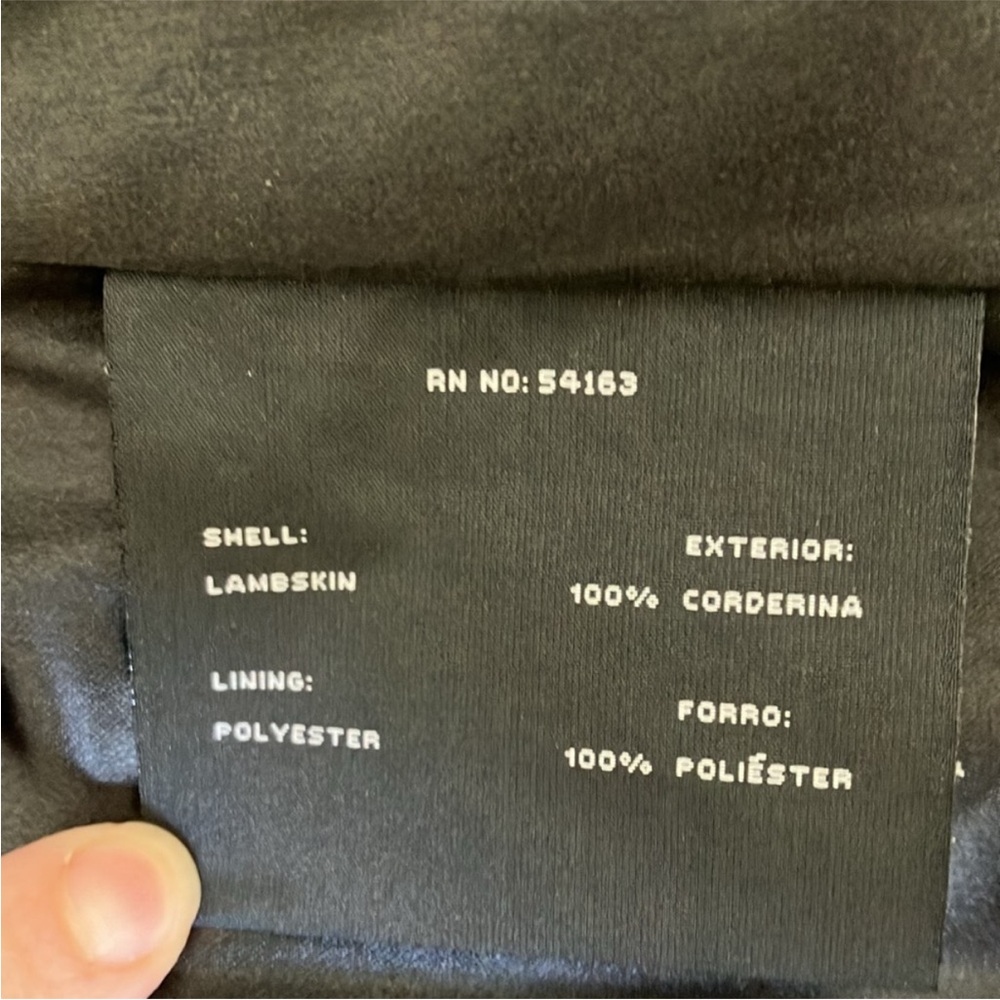 Marc New York Black Leather Zip-Front Jacket Moto - Picture 6 of 12